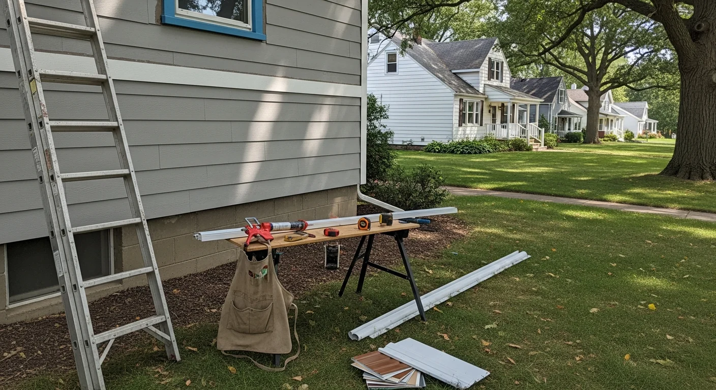 New residential siding installation on a home exterior in the Columbus area