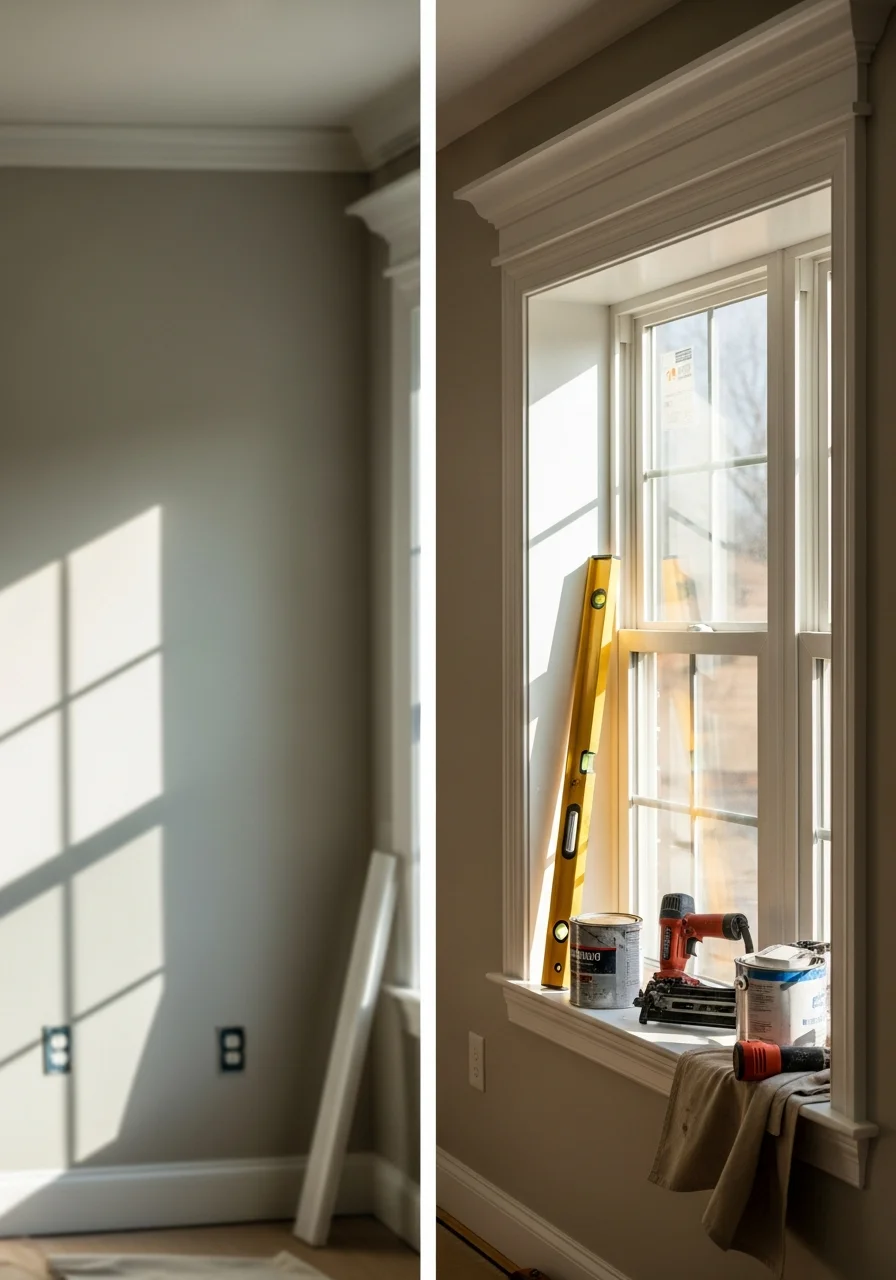Skilled tradesperson installing trim work inside a Dublin home with attention to detail.
