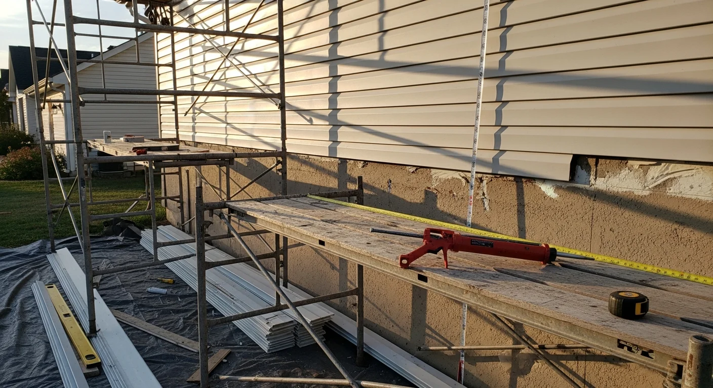 New siding installed on a single-family home in Hilliard, Ohio, with clean panel lines and sealed edges visible along the exterior walls. The home exterior shows a complete installation with no gaps or warping, set against a residential Hilliard neighborhood backdrop.